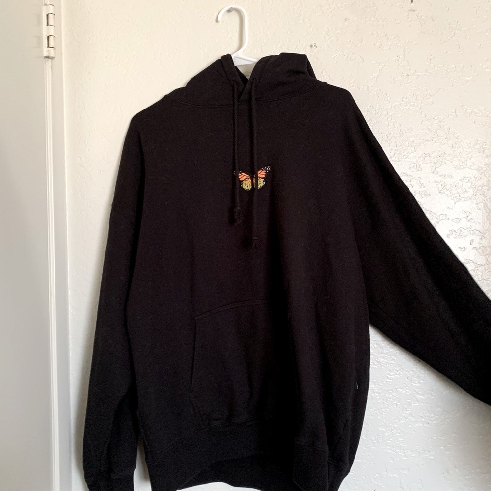 Brandy Melville Black Butterfly Hoodie